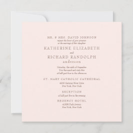 Convites Casamento Quadrado de Venue Blush 2