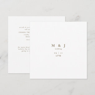 Convites Casamento Quadrado Moderno Simples e Elegante Bran