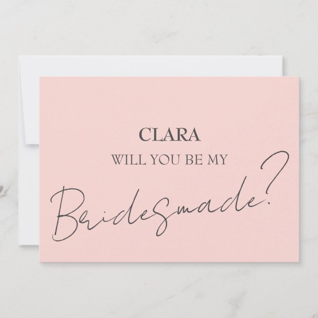 Convites Casamento Quadrado Rosa (Frente)