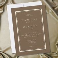 Casamento Quadro Minimalista Marrom Cacau