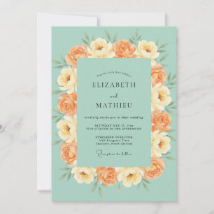 Convites Casamento Ranunculus Cinza Eucalipto Rosa Pêssego 