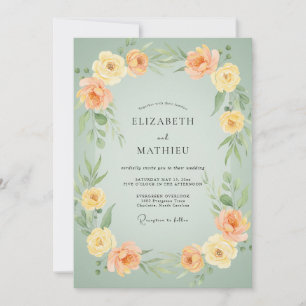 Convites Casamento Ranunculus Eucalipto Damasco Espuma do M