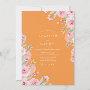 Convites Casamento Ranunculus Eucalipto Damasco Pêssego