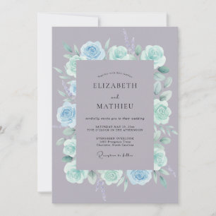 Convites Casamento Ranunculus Eucalipto Menta Ardósia