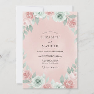 Convites Casamento Ranunculus Eucalipto Rosa Pétala Empoeir