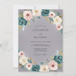 Convites Casamento Ranunculus Eucalipto Silenciado Lavanda