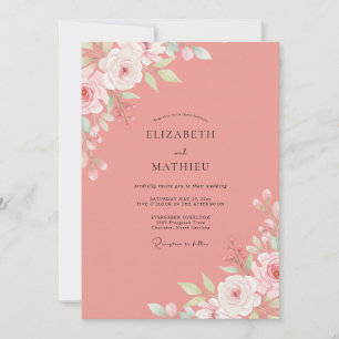Convites Casamento Ranunculus Salmão Eucalipto Empoeirado