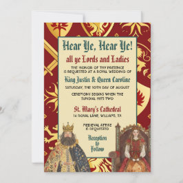 Convites Casamento Real da Renascença Medieval