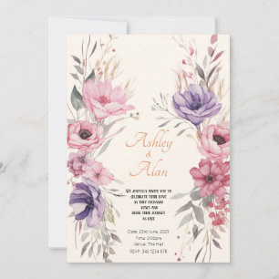 Convites Casamento Real das Flores de Água bonito