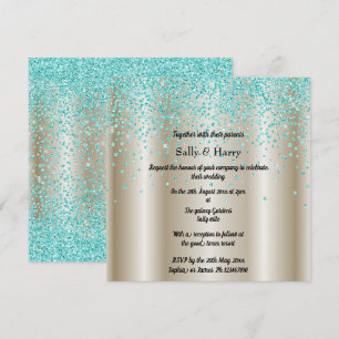 Convites Casamento Real dos Diamantes, ouro cristal verde