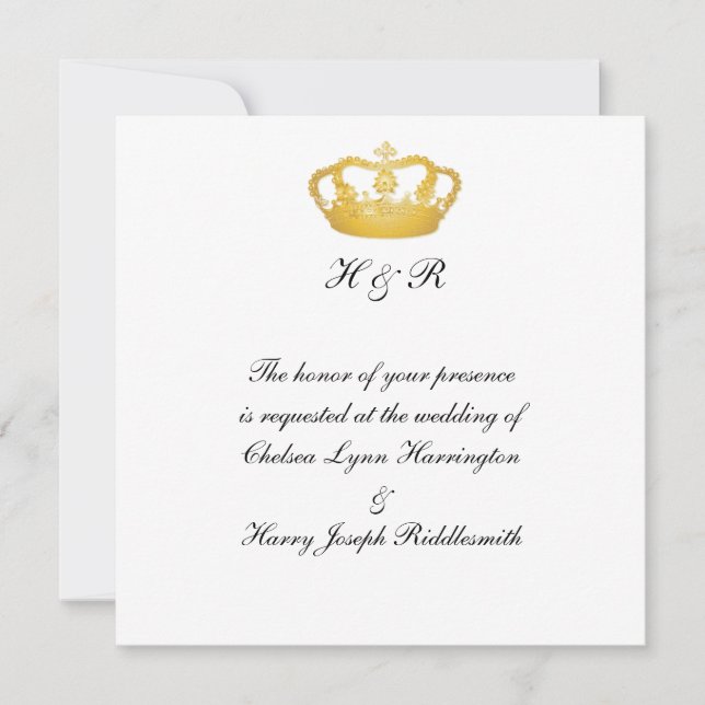 Convites Casamento Real II -  Ouro (Frente)