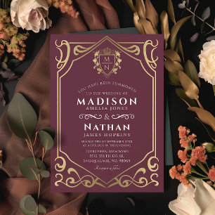 Convites Casamento Real Medieval do Monograma