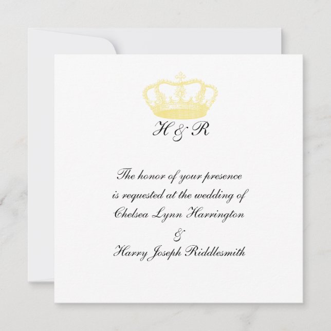 Convites Casamento Real -  Ouro (Frente)