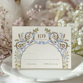 Convites Casamento Real Vitoriano Mudado RSVP Vintage Flora