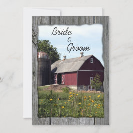 Convites Casamento Red Barn e Silo Country