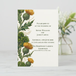 Convites Casamento Redemoinho Dourado do Cardo Amarelo Esco