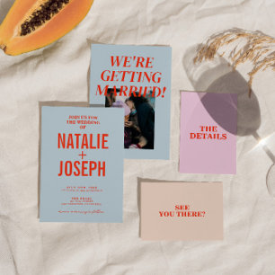 Convites Casamento Refrigerante Colorido Moderno