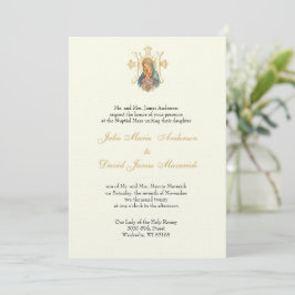 Convites Casamento Religioso Clássico Elegante Católico