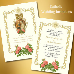 Convites Casamento Religioso Clássico Elegante Católico