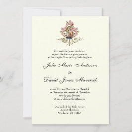 Convites Casamento Religioso Clássico Elegante Católico