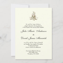 Convites Casamento Religioso da Cruz Católica Marian