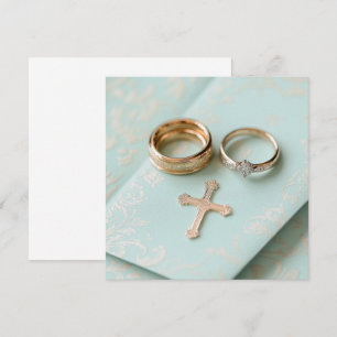 Convites Casamento religioso verde da Casa Mint