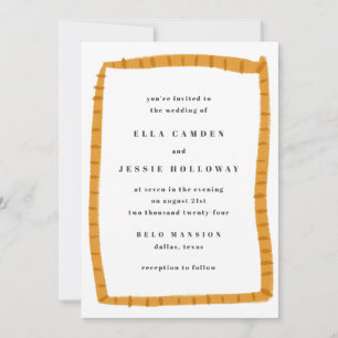 Convites Casamento Reprodutivo de Quadros de Ouro Desenhado