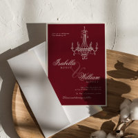 Casamento Retro Antigo Dinheiro Vermelho Profundo