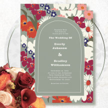 Casamento Retro Boho Ousado Verde Sage Verão Outon