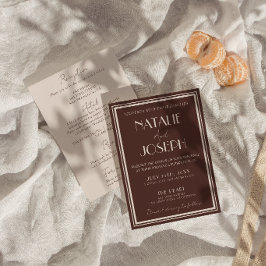 Convites Casamento Retro Chocolate Marrom Dinheiro Antigo T