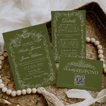 Casamento Retro de Dinheiro Antigo em Oliva Vintag