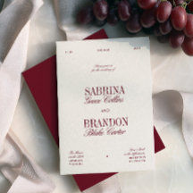 Casamento Retro Elegante Burgundy e Bege Marfim