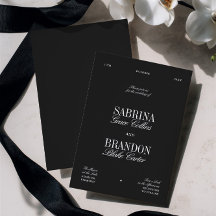 Casamento Retro Elegante Preto e Branco