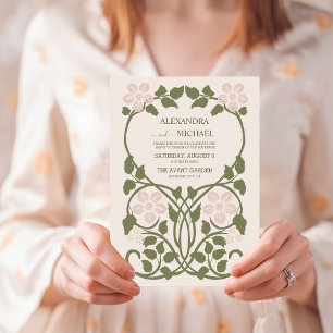 Convites Casamento Retro Groovy dos Anos 70 com Tons Suaves