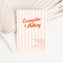 Casamento Retro-Strike Peach e Tangerine