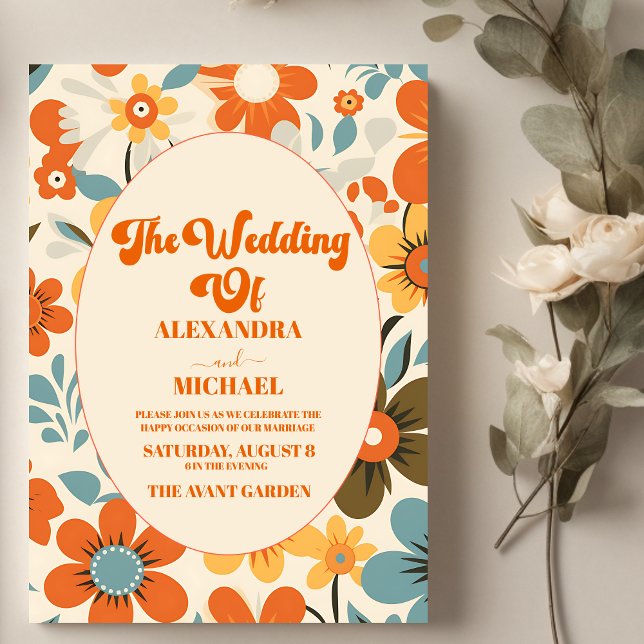 Convites Casamento Retro Vintage  (Criador carregado)