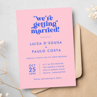 Casamento Retroativo Moderno Rosa e Azul