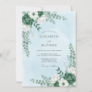 Convites Casamento Revitalizante Azul Céu na Natureza