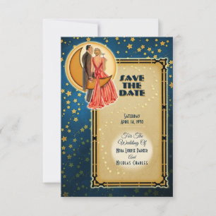 Convites Casamento Romance ao Luar Save The Date - Loira