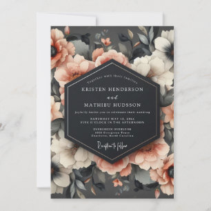 Convites Casamento Romance Flor de Coral
