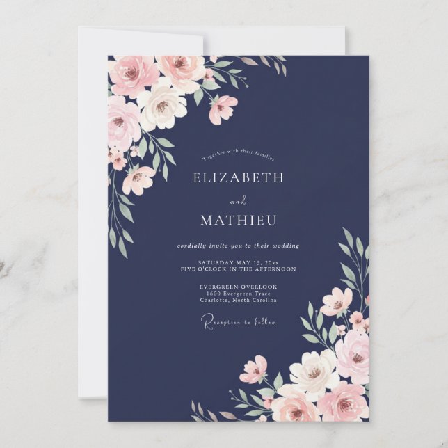 Convites Casamento Romance Flor de Navalha (Frente)