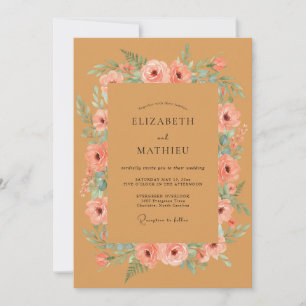 Convites Casamento Romance Terracota Bloom