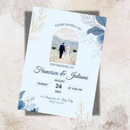 Convites Casamento Romântico à Beira-Mar