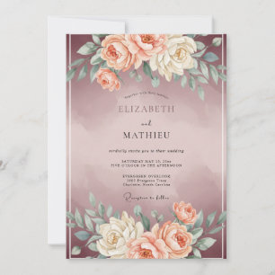 Convites Casamento Romântico Aluador Malva
