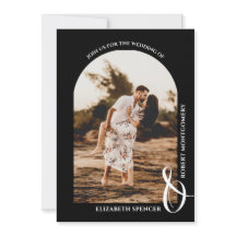 Casamento Romântico Arqueado Preto e Branco Foto