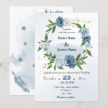 casamento romântico azul floral