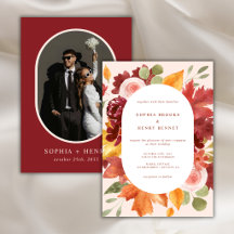 Casamento Romântico Boho Floral Burgundy Foto