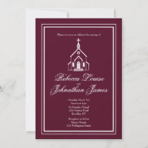 Casamento Romântico Burgundy Branco Igreja Capela 