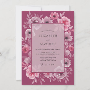 Convites Casamento Romântico Cativante de Frutas