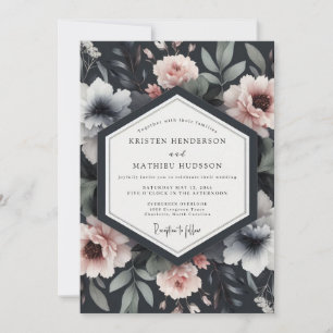 Convites Casamento Romântico com Flora Naval em Flor